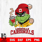 Louisville Cardinals Grinch Cofffe Hoodie Cut Files Cricut, Svg Dxf Eps Png file, Digital download , Silhouette