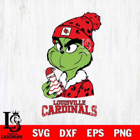 Louisville Cardinals Grinch Tree Cake Svg Eps Dxf Png File, Digital Download, Instant Download