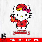 Louisville Cardinals Hello Kitty Best Fan Svg Eps Dxf Png File, Digital Download, Instant Download