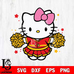 Louisville Cardinals Hello Kitty Cheerleader 10 Svg Eps Dxf Png File, Digital Download, Instant Download