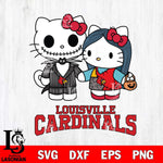 Louisville Cardinals Hello Kitty Horror 11 Svg Eps Dxf Png File, Digital Download