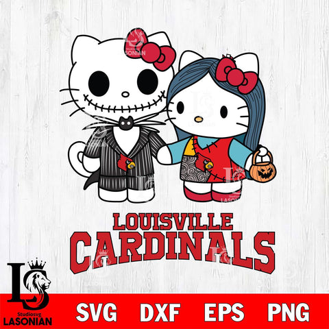 Louisville Cardinals Hello Kitty Horror 11 Svg Eps Dxf Png File, Digital Download