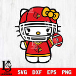 Louisville Cardinals Hello Kitty sport 6 Svg Eps Dxf Png File, NCAA svg, Digital Download, Instant Download