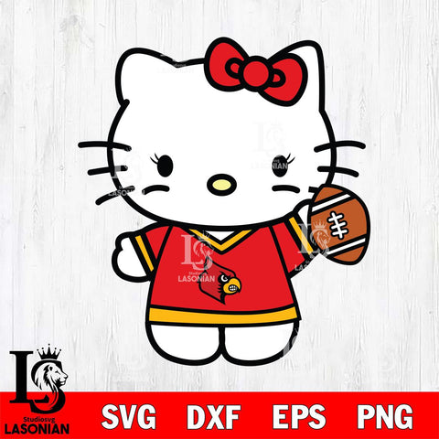 Louisville Cardinals Hello Kitty sport 7 Svg Eps Dxf Png File, NCAA svg, Digital Download, Instant Download