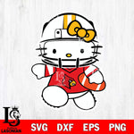 Louisville Cardinals Hello Kitty sport 8 Svg Eps Dxf Png File, NCAA svg, Digital Download, Instant Download