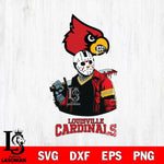 Louisville Cardinals Jason Voorhees 10 Svg Eps Dxf Png File, Digital Download