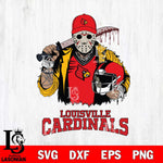 Louisville Cardinals Jason Voorhees 2 Svg Eps Dxf Png File, Digital Download