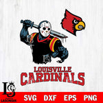 Louisville Cardinals Jason Voorhees 5 Svg Eps Dxf Png File, Digital Download