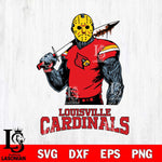 Louisville Cardinals Jason Voorhees 7 Svg Eps Dxf Png File, Digital Download