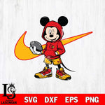 Louisville Cardinals Mickey Wearing Hoodie Sport Svg Eps Dxf Png File, NCAA svg, Digital Download, Instant Download