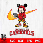 Louisville Cardinals Mikey Mouse Disney NIKE, Svg Eps Dxf Png File, Digital Download