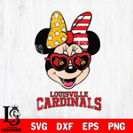 Louisville Cardinals Minnie Mouse Love 2, Svg Eps Dxf Png File, Digital Download