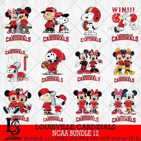 Louisville Cardinals NCAA Bundle 12 Svg Eps Dxf Png File,Bundle NCAA svg , Digital Download , Instant Download, Cricut File