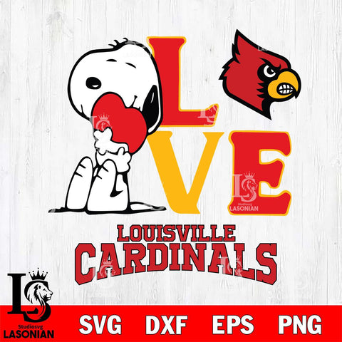 Louisville Cardinals Snoopy Sport 10 Svg Eps Dxf Png File, Digital Download