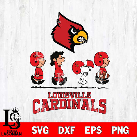 Louisville Cardinals Snoopy Sport 12 Svg Eps Dxf Png File, Digital Download