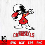 Louisville Cardinals Snoopy Sport 3 Svg Eps Dxf Png File, Digital Download