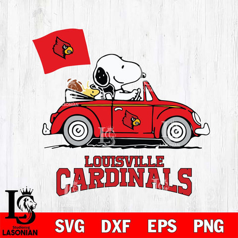 Louisville Cardinals Snoopy Sport 5 Svg Eps Dxf Png File, Digital Download