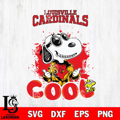 Louisville Cardinals Snoopy Sport 7 Svg Eps Dxf Png File, Digital Download