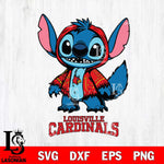 Louisville Cardinals Stitch Halloween Svg Eps Dxf Png File, NCAA svg, Digital Download, Instant Download