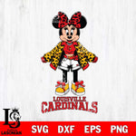 Louisville Cardinals Style Minnie Disney Svg Eps Dxf Png File, Digital Download, Instant Download