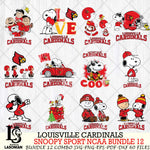 Louisville Cardinals  Snoopy NCAA Bundle 12 SVG Svg Eps Dxf Png File, Digital Download