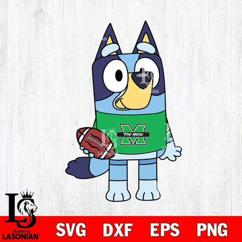 Marshall Thundering Herd Bluey 2 Svg Eps Dxf Png File, Digital Download, Instant Download