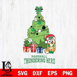 Marshall Thundering Herd Bluey Chilli Christmas Tree Svg Eps Dxf Png File, Digital Download