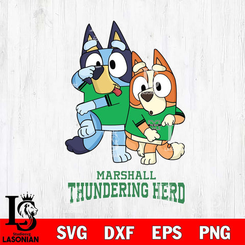 Marshall Thundering Herd Bluey Chilli Dance Mode Svg Eps Dxf Png File, Digital Download, Instant Download