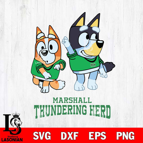 Marshall Thundering Herd Bluey Chilli Mode Dance Svg Eps Dxf Png File, Digital Download, Instant Download