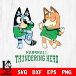 Marshall Thundering Herd Bluey Chilli Sport Svg Eps Dxf Png File, Digital Download, Instant Download