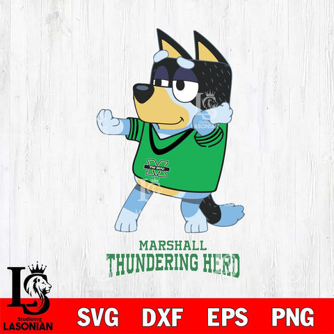 Marshall Thundering Herd Bluey Dad Dance Svg Eps Dxf Png File, Digital Download, Instant Download