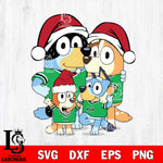 Marshall Thundering Herd Bluey Family Christmas Svg Eps Dxf Png File, Digital Download, Instant Download