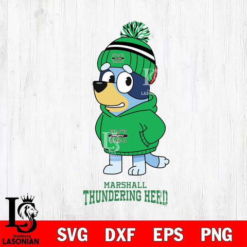 Marshall Thundering Herd Bluey Hoodie rugby Svg Eps Dxf Png File, Digital Download ,Instant Download, Cricut File