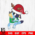 Marshall Thundering Herd Bluey Santa Claus Christmas Svg Eps Dxf Png File, Digital Download, Instant Download