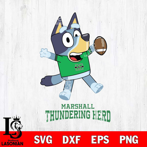 Marshall Thundering Herd Bluey Sport Football Svg Eps Dxf Png File,NCAA Svg Files,Bluey svg ,Digital Download ,Instant Download, Cricut File