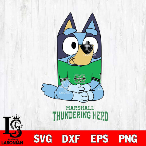 Marshall Thundering Herd Bluey Styles Football Svg Eps Dxf Png File,NCAA Svg Files,Bluey svg ,Digital Download ,Instant Download, Cricut File