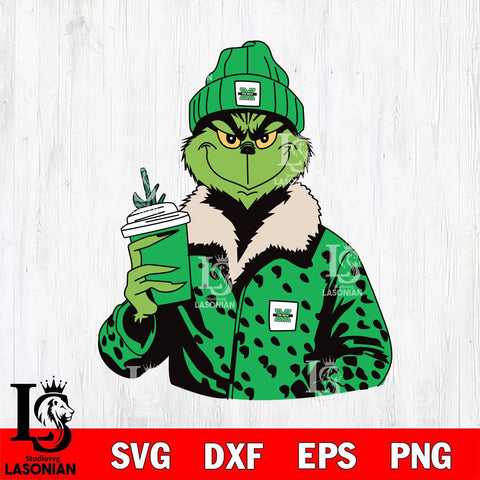 Marshall Thundering Herd Boujee Grinch 12 Svg Eps Dxf Png File, Digital Download, Instant Download