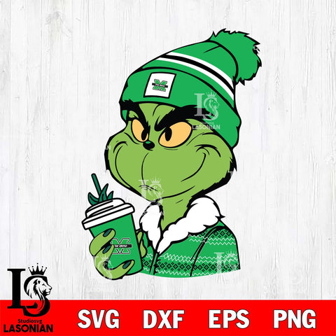 Marshall Thundering Herd Boujee Grinch Svg Eps Dxf Png File, Digital Download, Instant Download