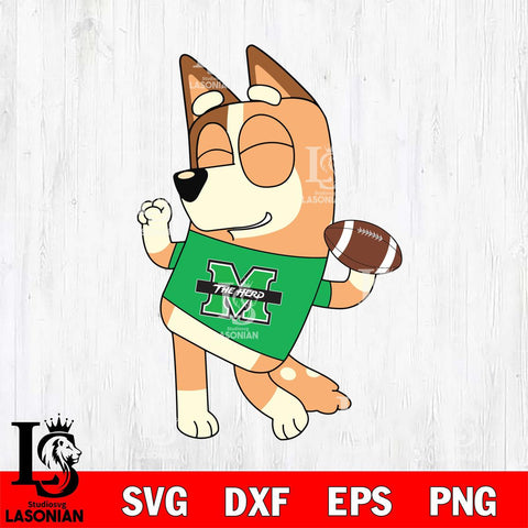 Marshall Thundering Herd Chilli bluey Svg Eps Dxf Png File, Digital Download, Instant Download