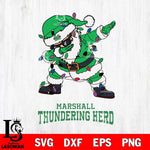 Marshall Thundering Herd Dabbing Santa Claus Ugly Christmas Svg dxf eps png pdf file,NCAA svg,Digital Download,Cricut file