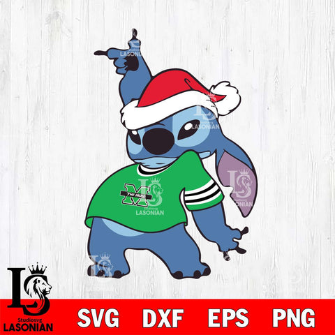 Marshall Thundering Herd Disney Lilo & Stitch Christmas Svg Eps Dxf Png File, Digital Download, Instant Download