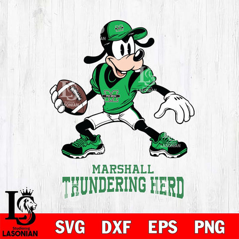 Marshall Thundering Herd Goofy Disney, Svg Eps Dxf Png File, Digital Download