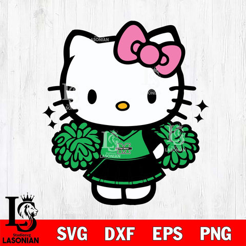 Marshall Thundering Herd Hello Kitty Cheerleader Svg Eps Dxf Png File, Digital Download, Instant Download