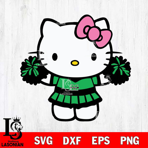 Marshall Thundering Herd Hello Kitty Cheerleader 9 Svg Eps Dxf Png File, Digital Download, Instant Download