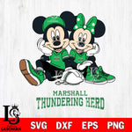 Marshall Thundering Herd Mickey Minnie Mouse Football Sit Svg Eps Dxf Png File, NCAA svg , File Cut , Digital Download , Instant Download, Cut Svg Files