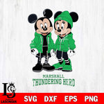 Marshall Thundering Herd Mickey Minnie Mouse Rugby Svg Eps Dxf Png File, NCAA svg , File Cut , Digital Download , Instant Download, Cut Svg Files