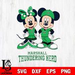 Marshall Thundering Herd Mickey Minnie Mouse rugby ball Svg Eps Dxf Png File, NCAA svg , File Cut , Digital Download , Instant Download, Cut Svg Files