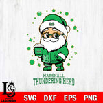 Marshall Thundering Herd Santa Claus Coffe Svg dxf eps png pdf file,NCAA svg,Digital Download,Cricut file