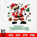 Marshall Thundering Herd Santa Claus Football Svg dxf eps png pdf file,NCAA svg,Digital Download,Cricut file