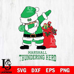 Marshall Thundering Herd Santa Dabbing Christmas Svg dxf eps png pdf file,NCAA svg,Digital Download,Cricut file